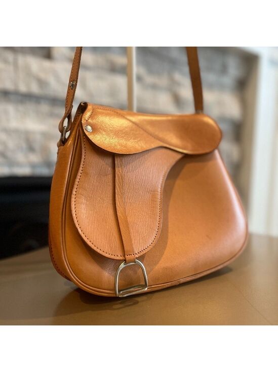 Coach Hide Handbags - VINTAGE COACH HIDE EQUESTRIAN SHOULDER BAG